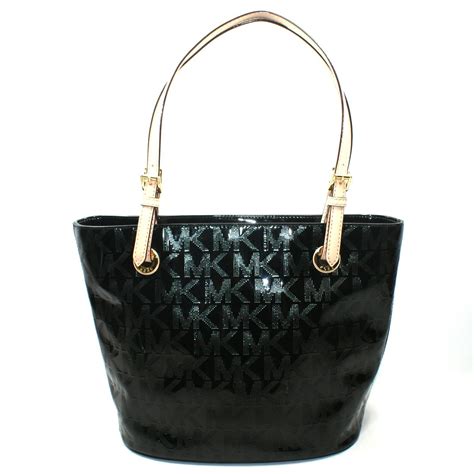 Michael Kors black patent tote